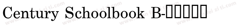 Century Schoolbook B字体转换